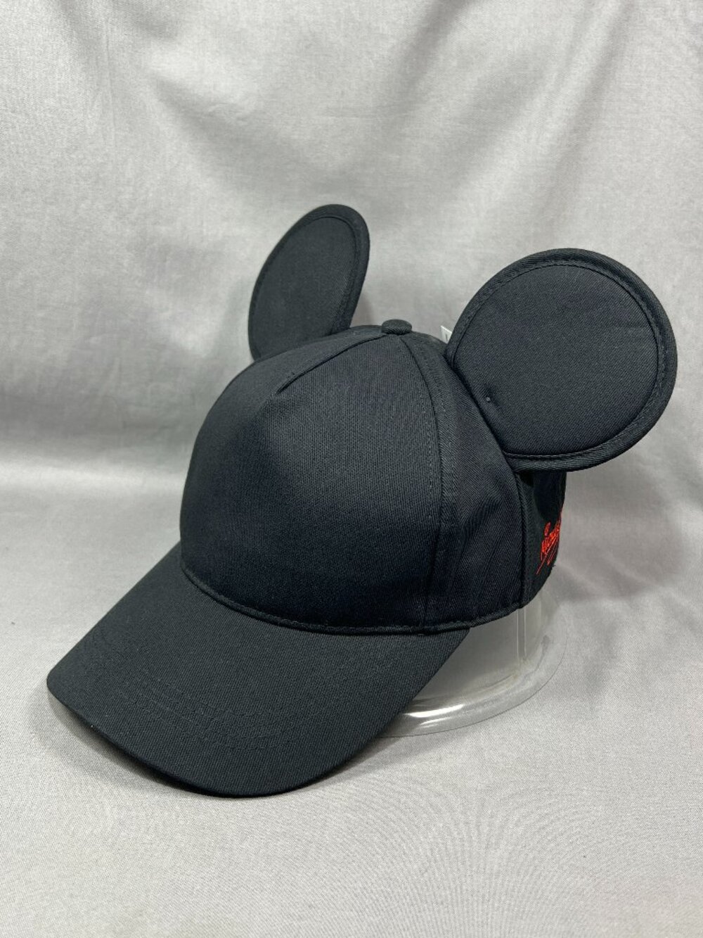 Disney Store Mickey Mouse Ears Hat Black Red Adjustable Adult Snapback Ball Cap